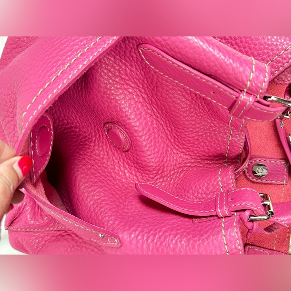 GUC Cole Haan Small Tote Raspberry Raleigh Unit B29527 & Medium Zip Pouch B29544 - Picture 8 of 12